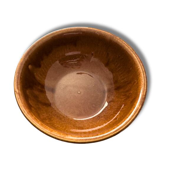 Vintage USA Brown Ceramic Bowl with Grape and Fruit Pattern - Picture 12 of 12